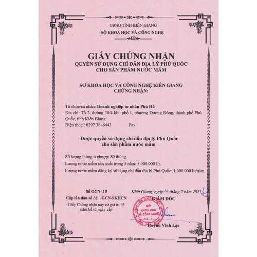 Các giấy chứng nhận