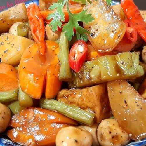 Rau củ Kho Thập Cẩm Chay
