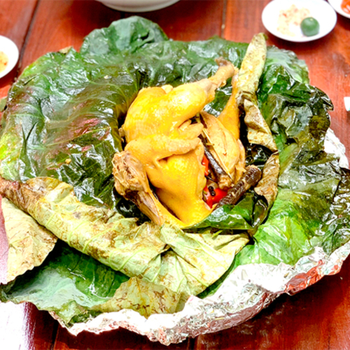 Gà Ta Nướng Lá Sen