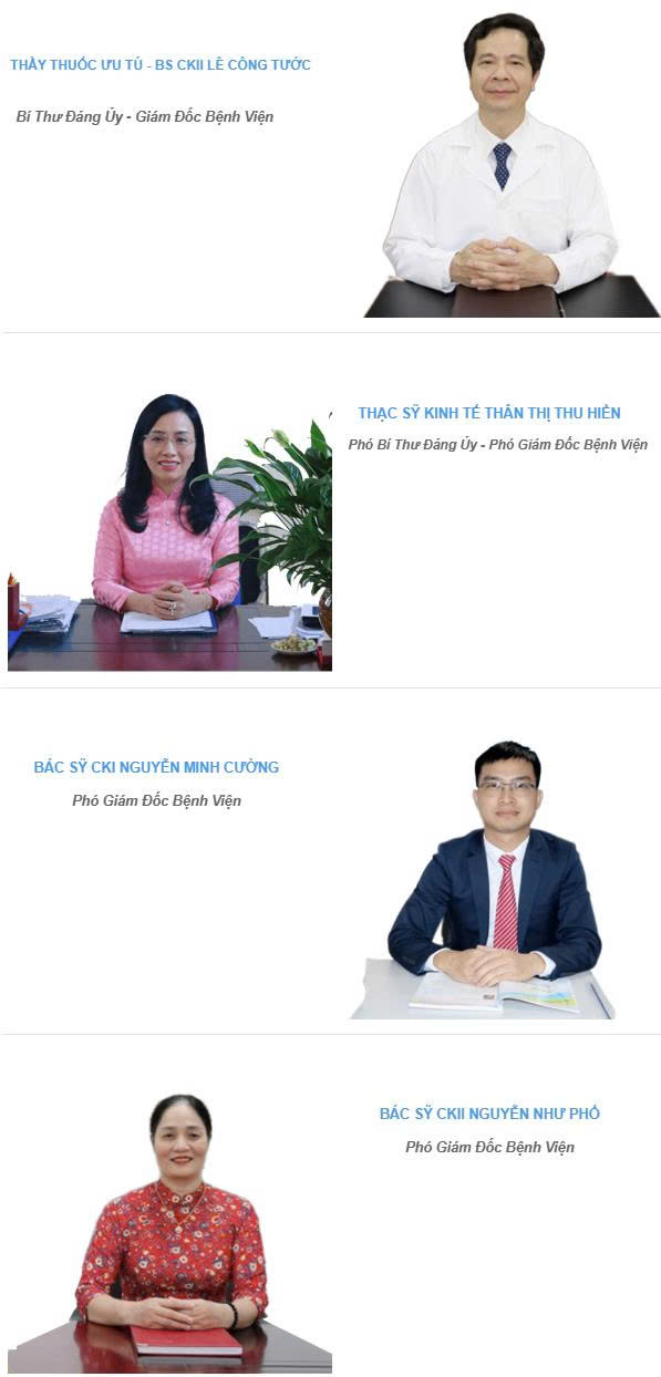 I. Ban lãnh đạo bệnh viện