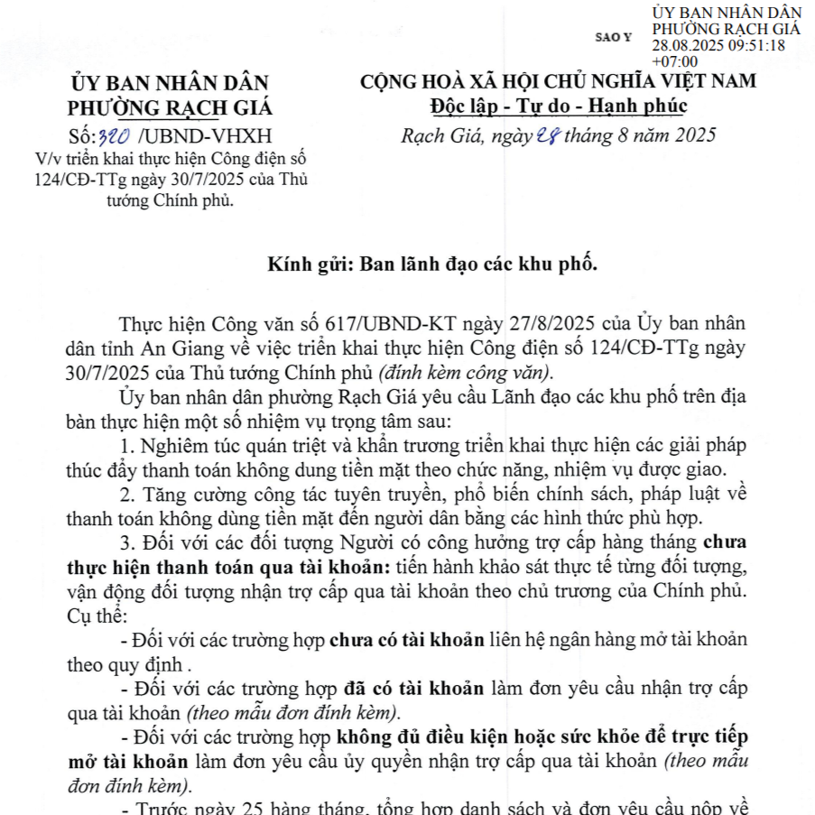 Thông Báo Đẩy Mạnh Thanh Toán Không Dùng Tiền Mặt