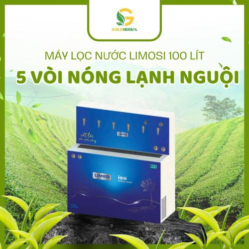 Máy Lọc Nước Ion Kiềm Limosi 100L - 5 Vòi Nóng Lạnh Nguội