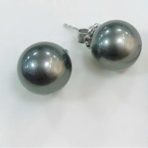 Bông Tai Ngọc Trai Nước Mặn Tahiti Đen (Size 9mm - 15mm)