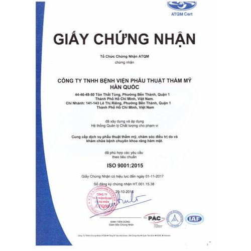 1. Bệnh viện chính thống chuẩn Hàn, hoạt động công khai, minh bạch