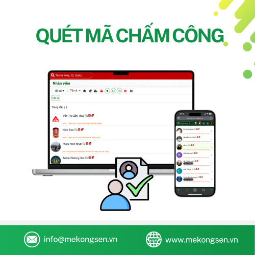 Quét QR Chấm Công Nhân Sự Trên Máy Tính