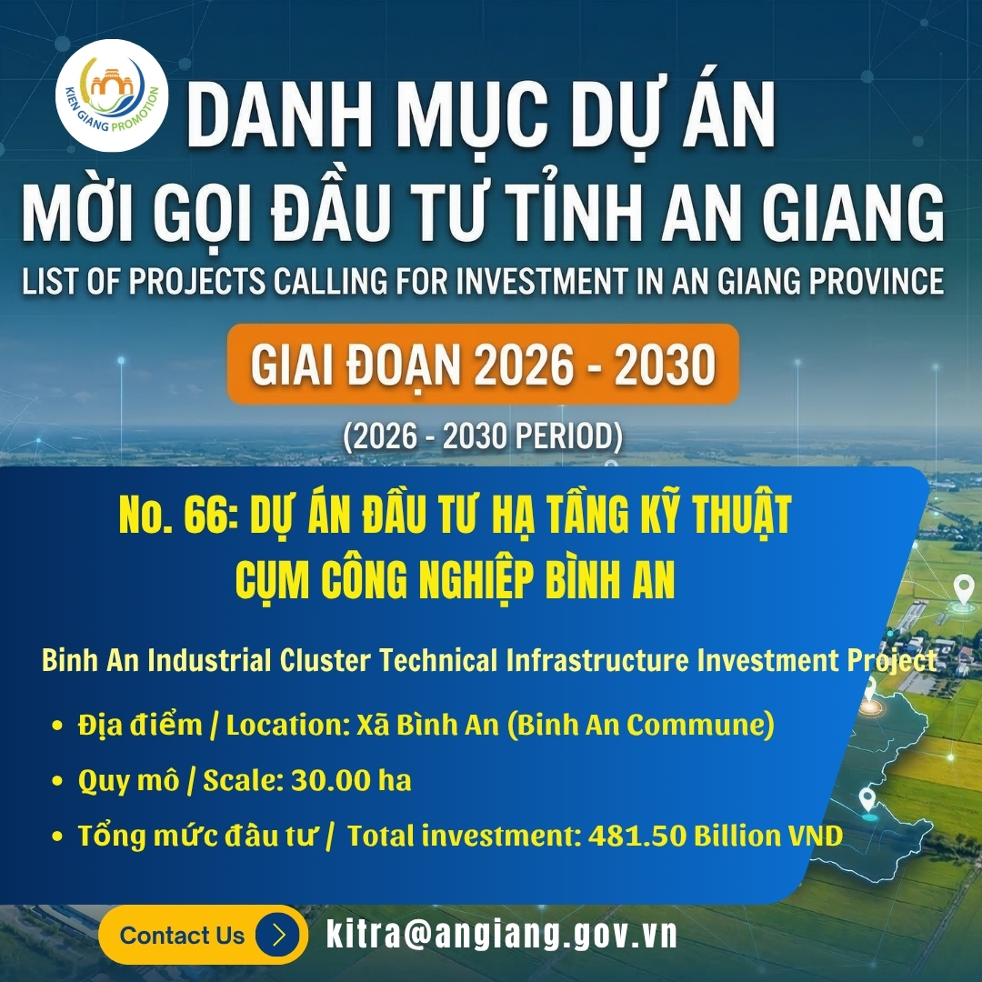 No. 66: Dự Án Đầu Tư Hạ Tầng Kỹ Thuật Cụm Công Nghiệp Bình An
